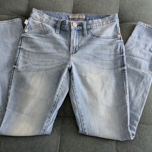 Rock & Republic Blue Skinny Jeans with Distressed Look